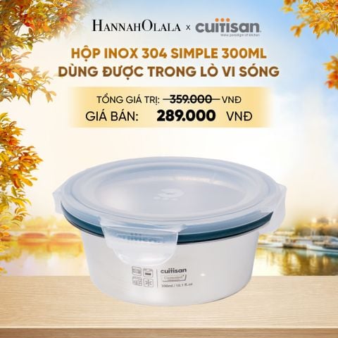  HỘP INOX CUITISAN SIMPLE TRÒN DÙNG ĐƯỢC TRONG LÒ VI SÓNG - DEAL 21 - E1628 