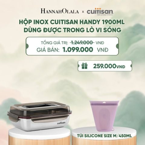  HỘP INOX CUITISAN HANDY DÙNG ĐƯỢC TRONG LÒ VI SÓNG - DEAL 21 - A2125 