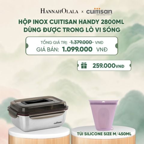  HỘP INOX CUITISAN HANDY DÙNG ĐƯỢC TRONG LÒ VI SÓNG - DEAL 21 - A2125 