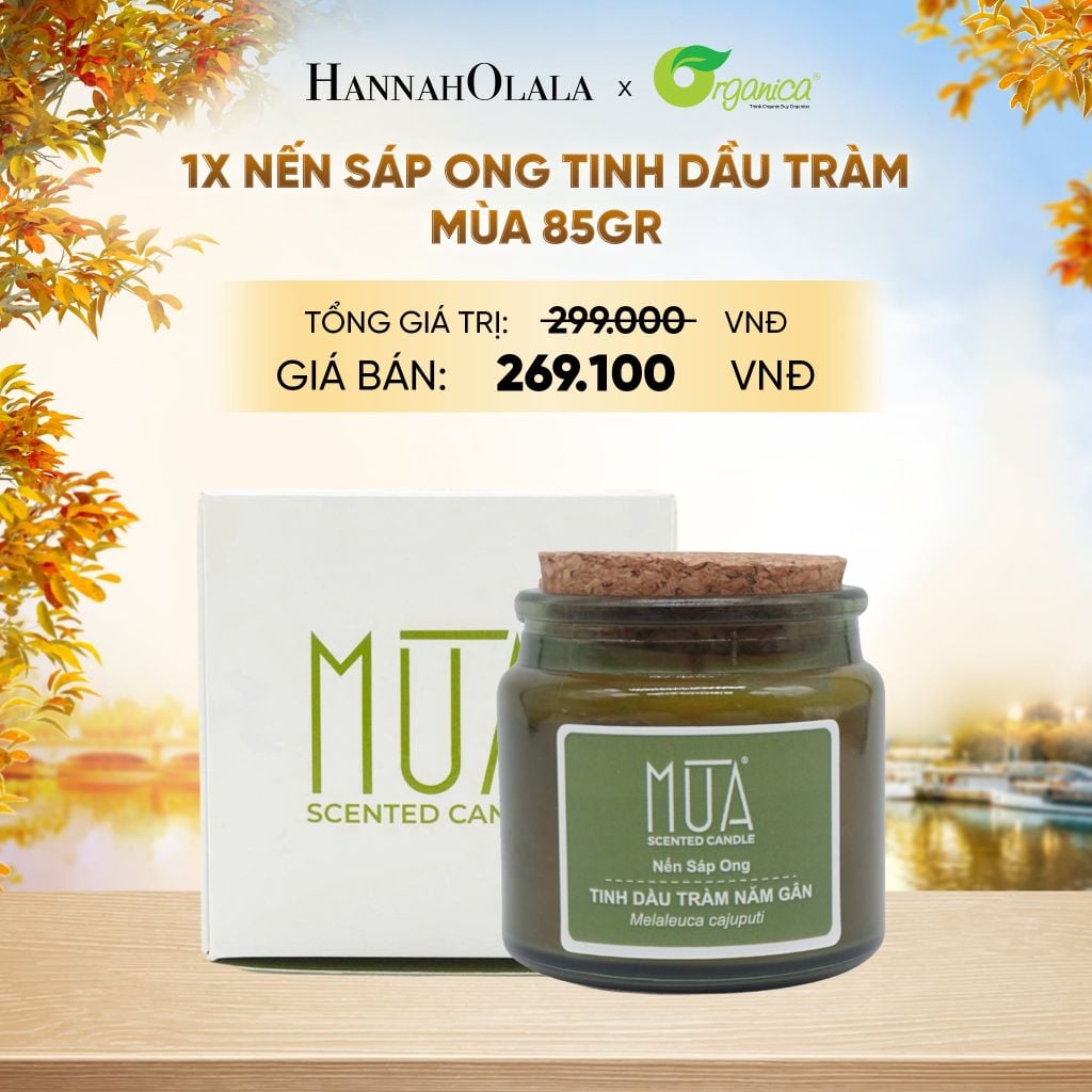  NẾN SÁP ONG TINH DẦU TRÀM MÙA 85GR - E1 