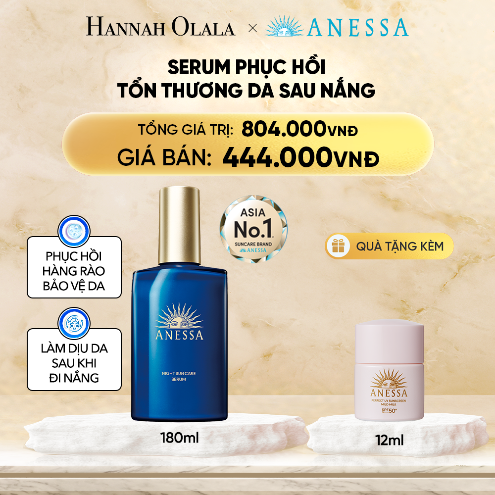  DEAL 21: SERUM DƯỠNG DA VÀ PHỤC HỒI TỔN THƯƠNG DA SAU NẮNG ANESSA NIGHT SUN CARE SERUM 180ML 