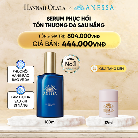  DEAL 21: SERUM DƯỠNG DA VÀ PHỤC HỒI TỔN THƯƠNG DA SAU NẮNG ANESSA NIGHT SUN CARE SERUM 180ML 
