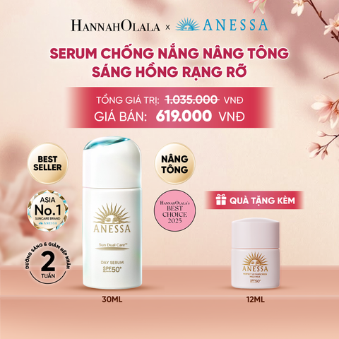  SERUM CHỐNG NẮNG DƯỠNG DA NÂNG TÔNG NGĂN NGỪA LÃO HÓA ANESSA DAY SERUM SPF50+ PA++++ 30ML - DEAL 21 - A353 