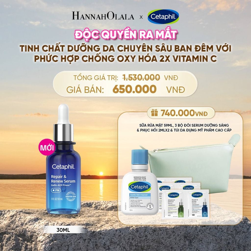  SERUM TINH CHẤT DƯỠNG DA CHUYÊN SÂU BAN ĐÊM CETAPHIL REPAIR & RENEW 30ML DEAL 21: - B598 