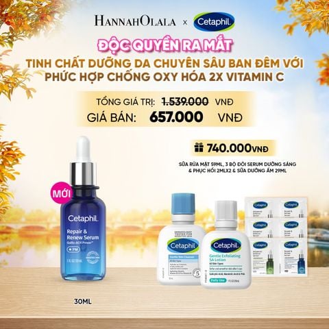  SERUM TINH CHẤT DƯỠNG DA CHUYÊN SÂU BAN ĐÊM CETAPHIL REPAIR & RENEW 30ML DEAL 21: - E1767 