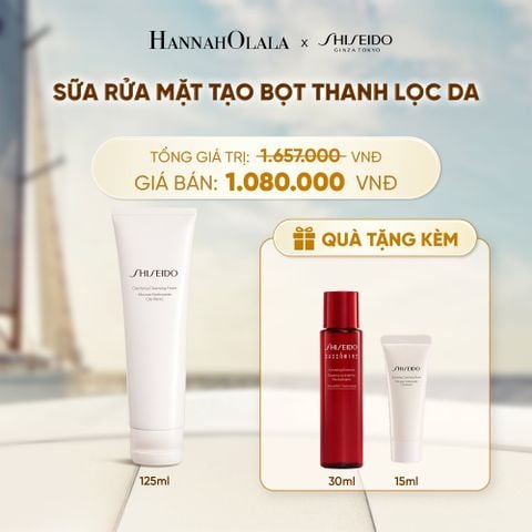  SỮA RỬA MẶT TẠO BỌT GIÚP THANH LỌC DA SHISEIDO CLARIFYING CLEANSING FOAM 125ML - DEAL 10 