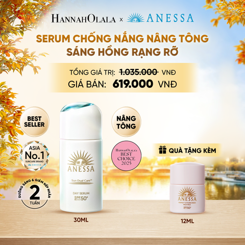  SERUM CHỐNG NẮNG DƯỠNG DA NÂNG TÔNG NGĂN NGỪA LÃO HÓA ANESSA DAY SERUM SPF50+ PA++++ 30ML - DEAL21 - E79 