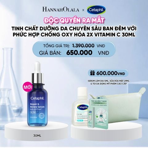  SERUM TINH CHẤT DƯỠNG DA CHUYÊN SÂU BAN ĐÊM CETAPHIL REPAIR & RENEW 30ML DEAL 21: 