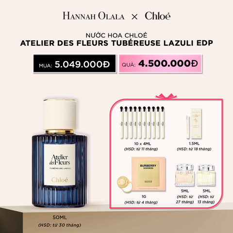  DEAL 21: NƯỚC HOA CHLOÉ ATELIER DES FLEURS TUBÉREUSE LAZULI EDP 50 ML - (HSD TỪ 30 THÁNG) 