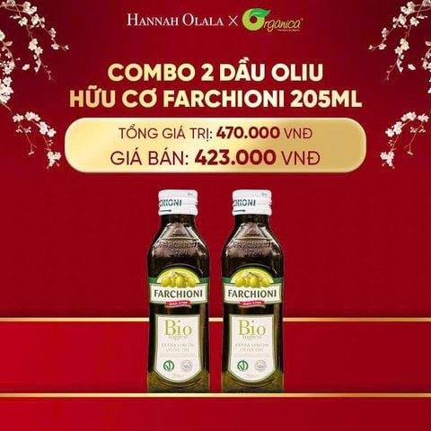  DEAL 21: COMBO 2 DẦU OLIU HỮU CƠ FARCHIONI 205ML 