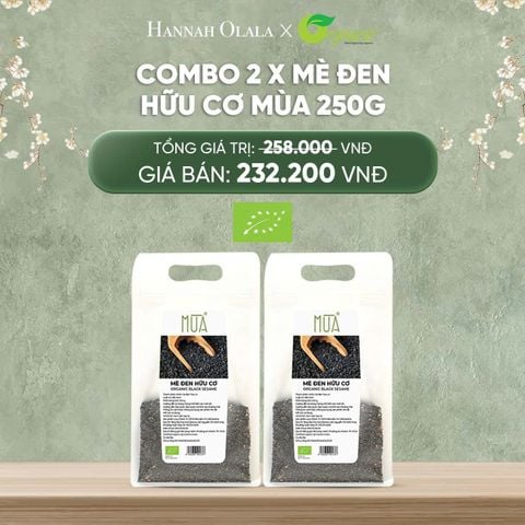  DEAL 21: COMBO 2 X MÈ ĐEN HỮU CƠ MÙA 250G 