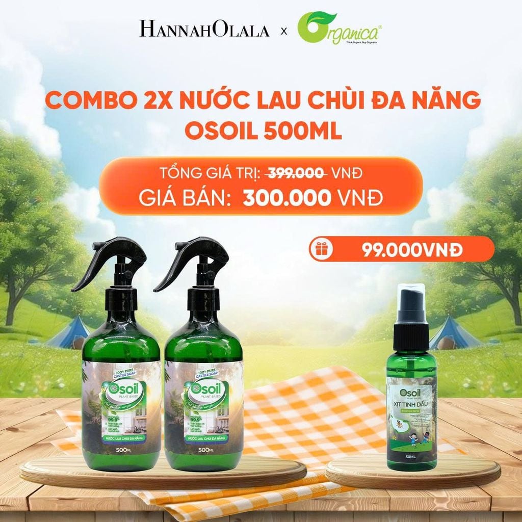  COMBO 2 X NƯỚC LAU CHÙI ĐA NĂNG OSOIL 500ML - DEAL 21 