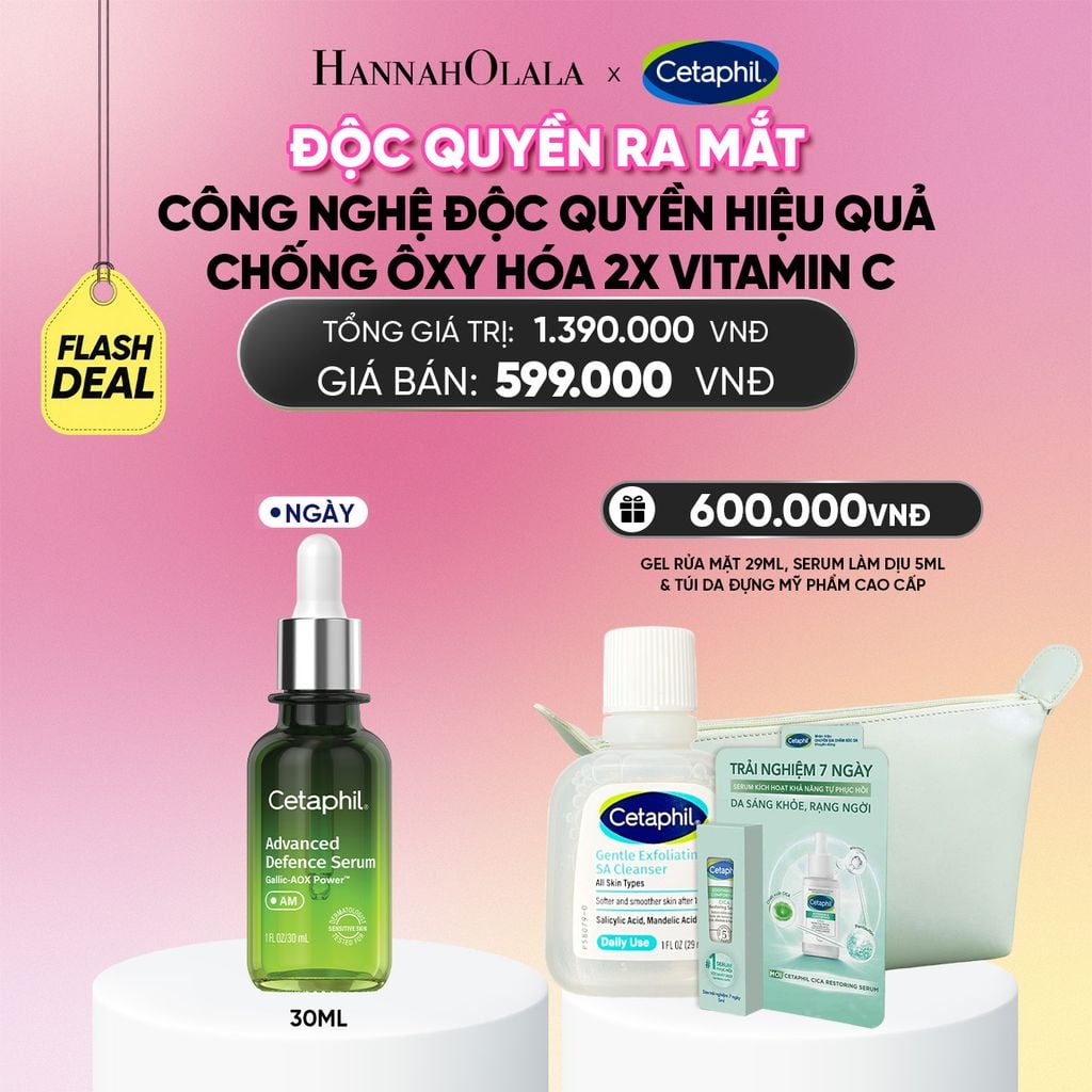  FLASHDEAL 22: SERUM TINH CHẤT BẢO VỆ, DƯỠNG DA BAN NGÀY CETAPHIL ADVANCED DEFENCE 30ML_ A1942 