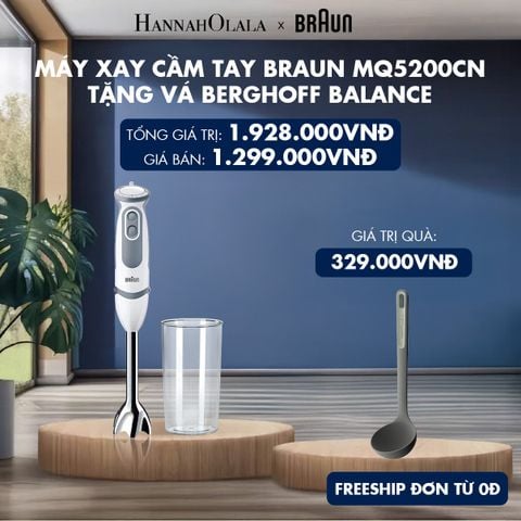  MÁY XAY CẦM TAY BRAUN MQ5200CN – TẶNG VÁ BERGHOFF BALANCE 