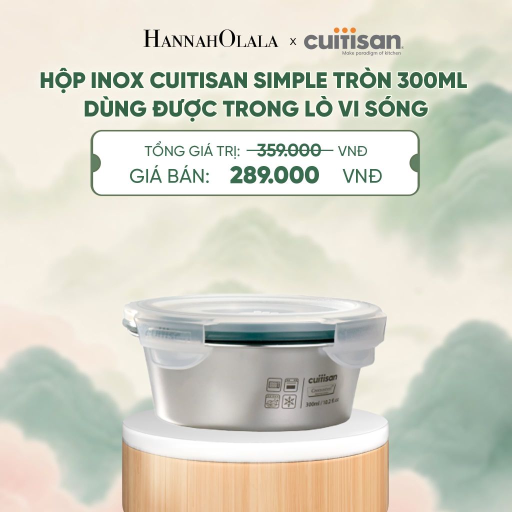  HỘP INOX CUITISAN SIMPLE TRÒN DÙNG ĐƯỢC TRONG LÒ VI SÓNG - DEAL 22 - A2128 