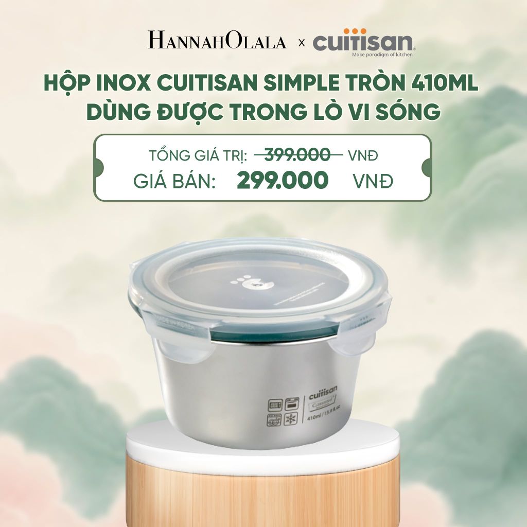  HỘP INOX CUITISAN SIMPLE TRÒN DÙNG ĐƯỢC TRONG LÒ VI SÓNG - DEAL 22 - A2128 