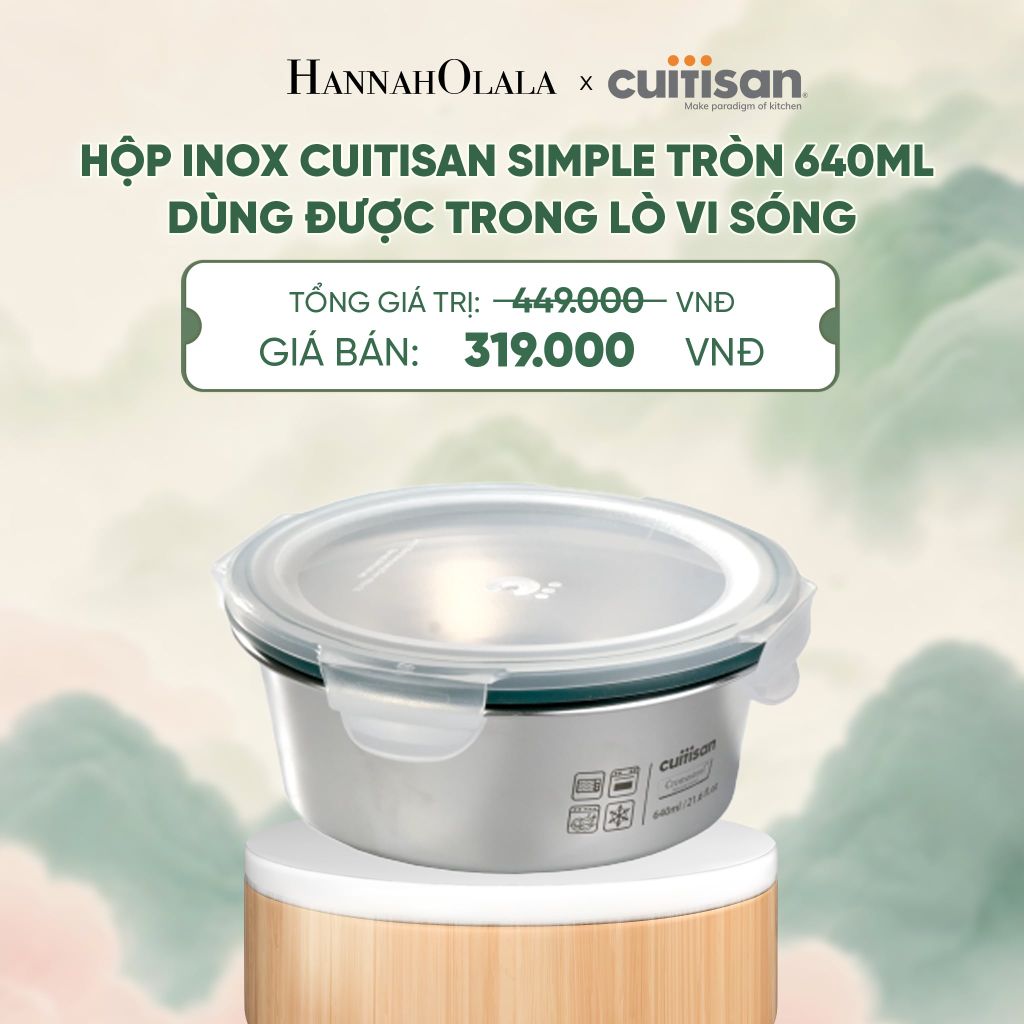  HỘP INOX CUITISAN SIMPLE TRÒN DÙNG ĐƯỢC TRONG LÒ VI SÓNG - DEAL 22 - A2128 