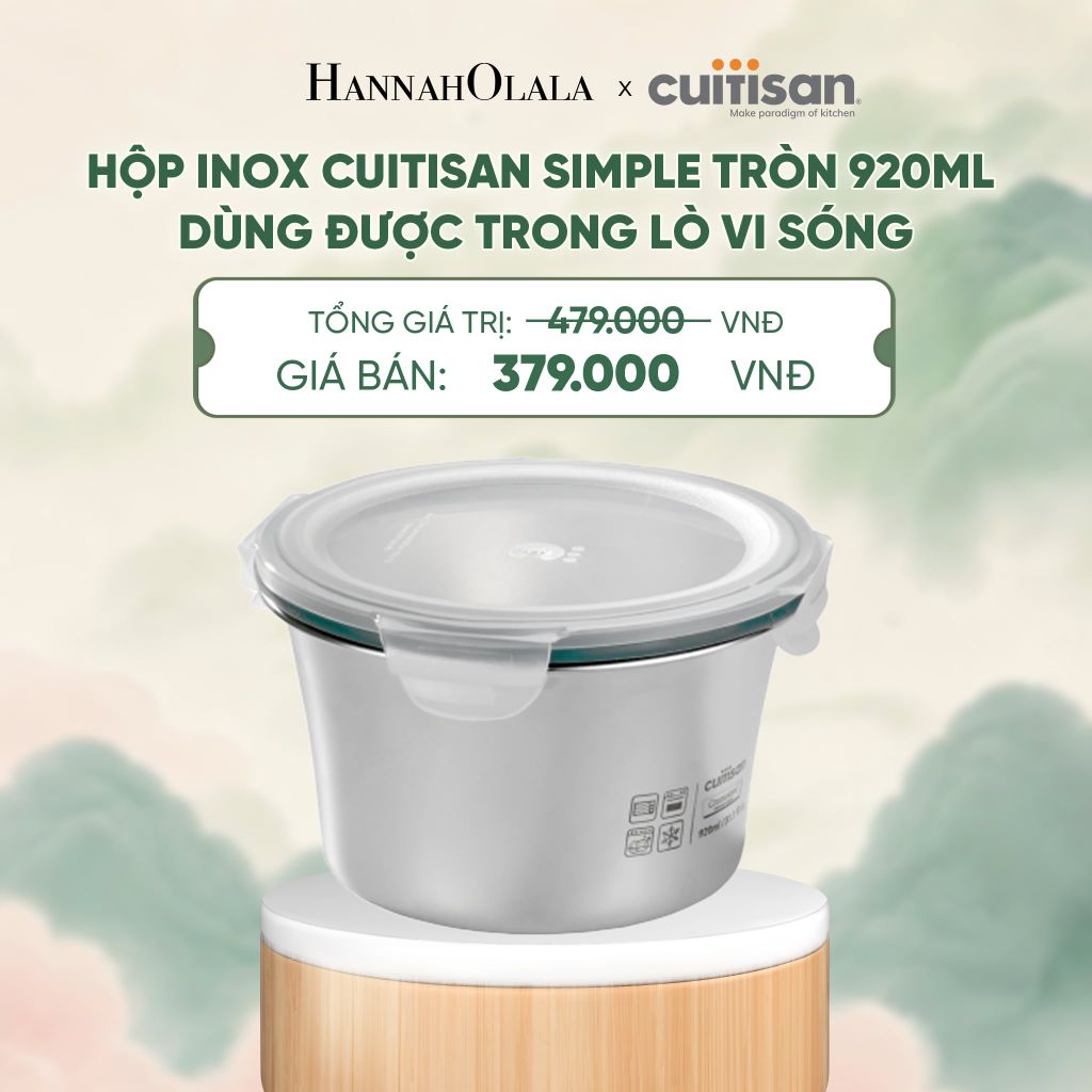  HỘP INOX CUITISAN SIMPLE TRÒN DÙNG ĐƯỢC TRONG LÒ VI SÓNG - DEAL 22 - A2128 