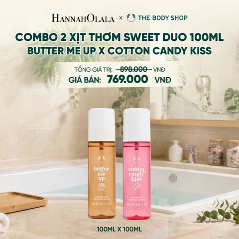  COMBO 2 XỊT THƠM TOÀN THÂN SWEET DUO 100ML - BUTTER ME UP X COTTON CANDY KISS - M22 