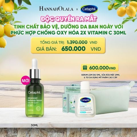  SERUM TINH CHẤT BẢO VỆ, DƯỠNG DA BAN NGÀY CETAPHIL ADVANCED DEFENCE 30ML DEAL 22: 