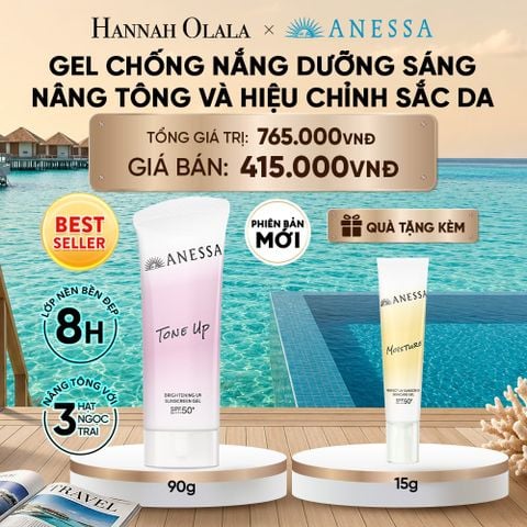  [PHIÊN BẢN MỚI] GEL CHỐNG NẮNG DƯỠNG SÁNG NÂNG TÔNG & HIỆU CHỈNH SẮC TÍM ANESSA TONE UP UV GEL SPF50+ PA++++ 90G - DEAL 22_ D239 
