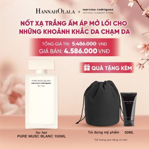  NƯỚC HOA NỮ NARCISO RODRIGUEZ FOR HER PURE MUSC BLANC EAU DE PARFUM INTENSE 100ML - DEAL 22 