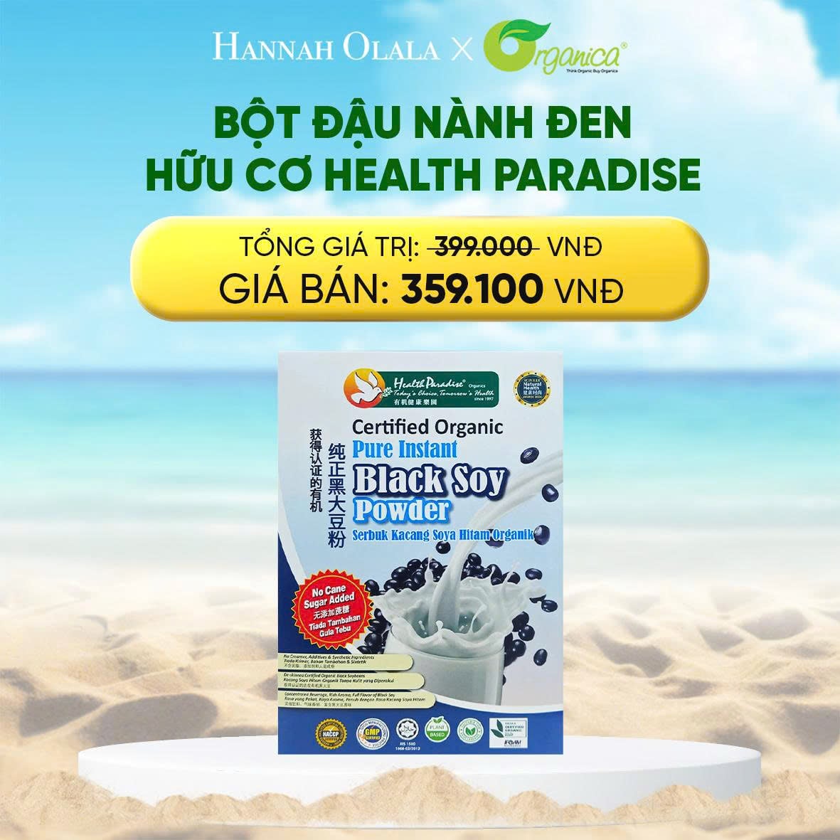 Bột Đậu Nành Đen Hữu Cơ Health Paradise
