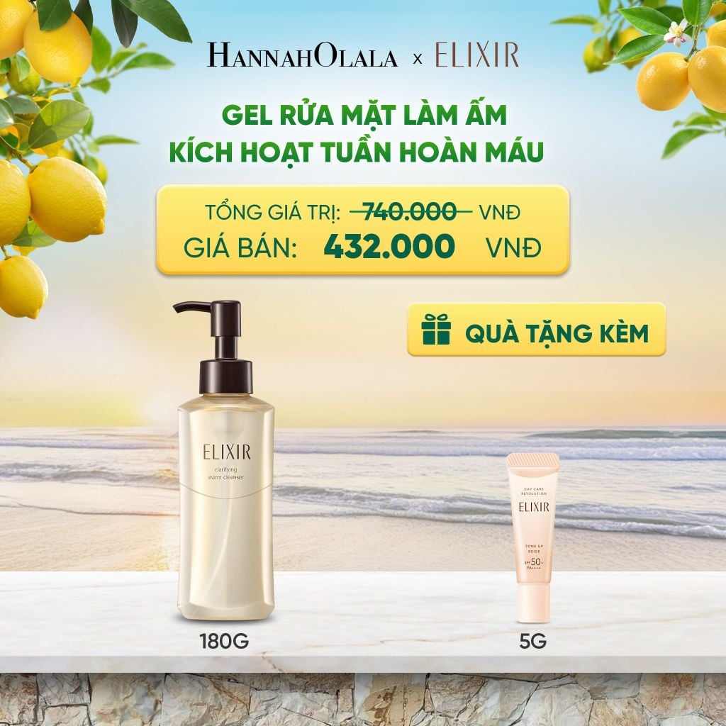  GEL RỬA MẶT SẠCH SÂU, DƯỠNG ẨM ELIXIR CLARIFYING WARM CLEANSER - DEAL 22 