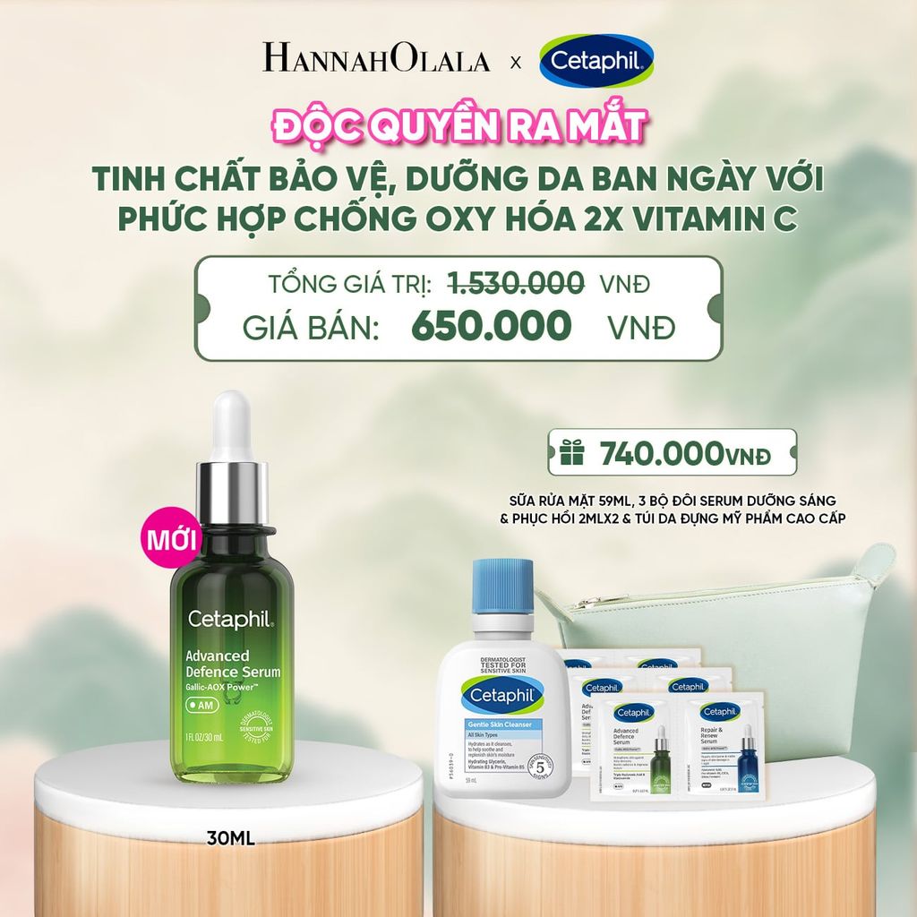  SERUM TINH CHẤT BẢO VỆ, DƯỠNG DA BAN NGÀY CETAPHIL ADVANCED DEFENCE 30ML DEAL 22: - A1302 