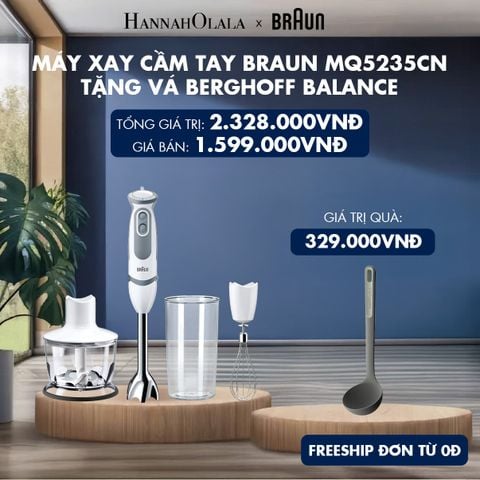  MÁY XAY CẦM TAY BRAUN MQ5235CN – TẶNG VÁ BERGHOFF BALANCE 