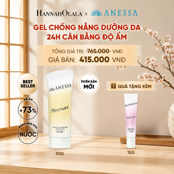  [PHIÊN BẢN MỚI] GEL CHỐNG NẮNG DƯỠNG DA 24H CÂN BẰNG ĐỘ ẨM ANESSA MOISTURE UV GEL SPF50+ PA++++ 90G - DEAL 23 