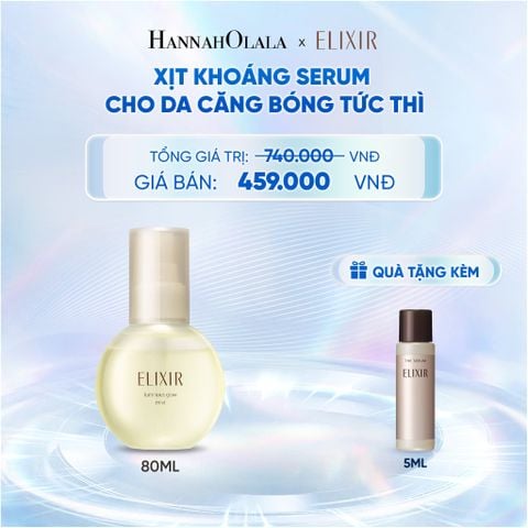  XỊT KHOÁNG DƯỠNG ẨM TỨC THÌ ELIXIR SUPERIEUR LUMINOUS GLOW MIST 80ML - DEAL 23 