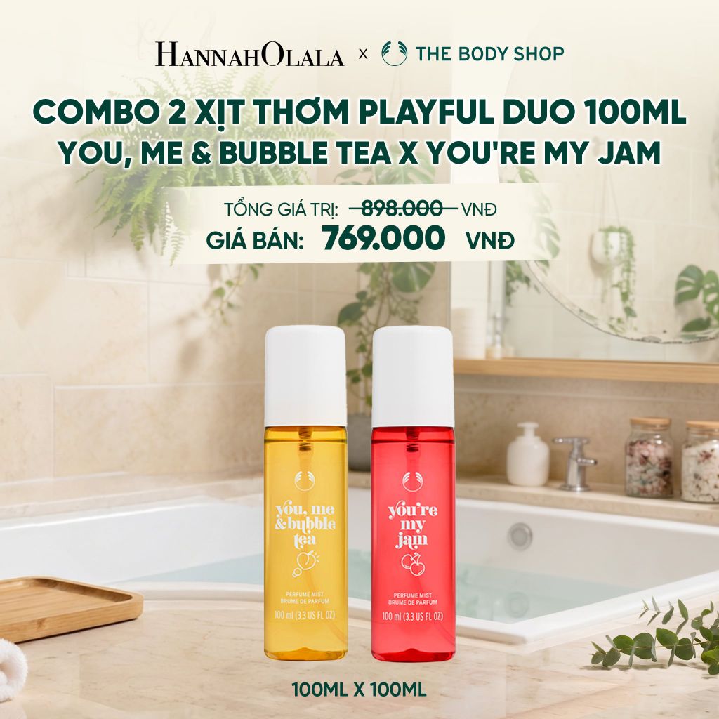  COMBO 2 XỊT THƠM TOÀN THÂN PLAYFUL DUO 100ML - YOU, ME & BUBBLE TEA X YOU'RE MY JAM - M23 