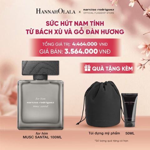  NƯỚC HOA NAM NARCISO RODRIGUEZ FOR HIM MUSC SANTAL EAU DE PARFUM INTENSE 100ML - DEAL 23 