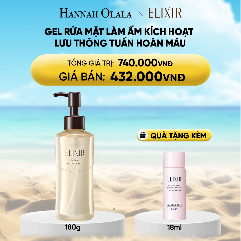 DEAL 23: GEL RỬA MẶT SẠCH SÂU, DƯỠNG ẨM ELIXIR CLARIFYING WARM CLEANSER 