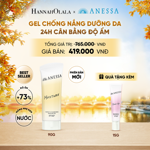  [PHIÊN BẢN MỚI] GEL CHỐNG NẮNG DƯỠNG DA 24H CÂN BẰNG ĐỘ ẨM ANESSA MOISTURE UV GEL SPF50+ PA++++ 90G - DEAL23 - E81 