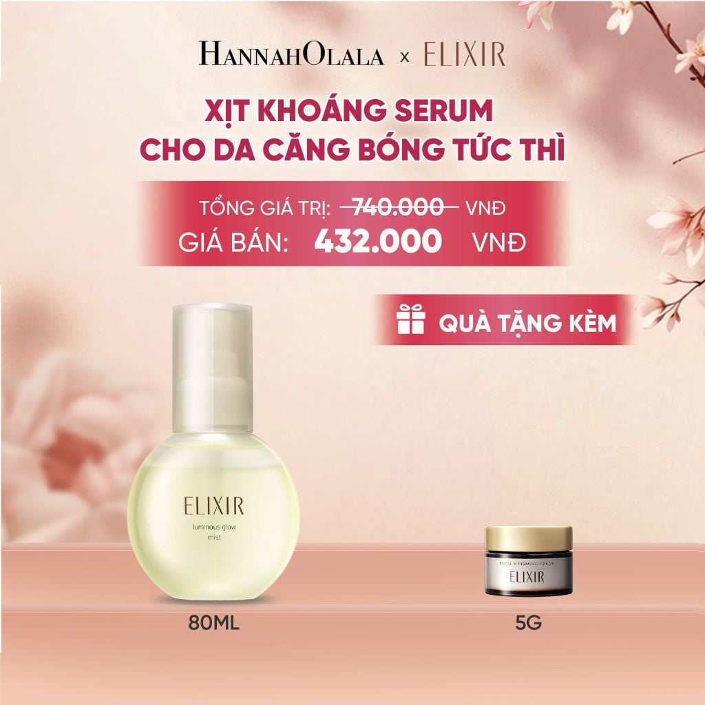  XỊT KHOÁNG DƯỠNG ẨM TỨC THÌ ELIXIR SUPERIEUR LUMINOUS GLOW MIST 80ML - DEAL 23 - A1853 