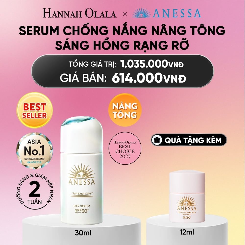  SERUM CHỐNG NẮNG DƯỠNG DA NÂNG TÔNG NGĂN NGỪA LÃO HÓA ANESSA DAY SERUM SPF50+ PA++++ 30ML - DEAL 23_A2329 