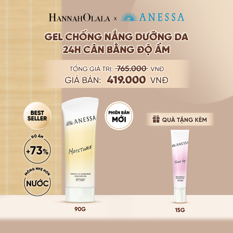  [PHIÊN BẢN MỚI] GEL CHỐNG NẮNG DƯỠNG DA 24H CÂN BẰNG ĐỘ ẨM ANESSA MOISTURE UV GEL SPF50+ PA++++ 90G - DEAL 23 - A1243 
