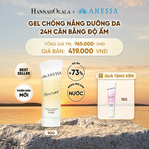  [PHIÊN BẢN MỚI] GEL CHỐNG NẮNG DƯỠNG DA 24H CÂN BẰNG ĐỘ ẨM ANESSA MOISTURE UV GEL SPF50+ PA++++ 90G - DEAL 23 - B526 