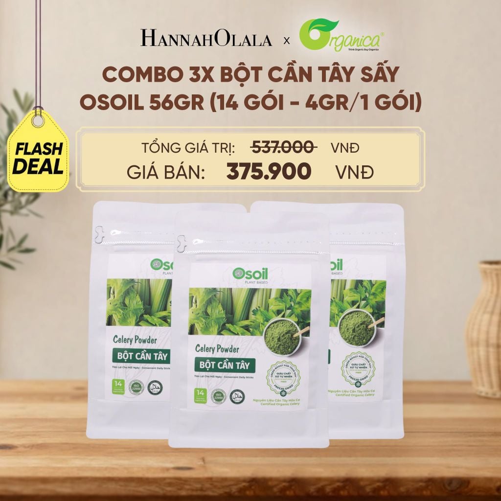  BỘT CẦN TÂY SẤY OSOIL 56GR (14 GÓI - 4GR/1 GÓI) - D292 