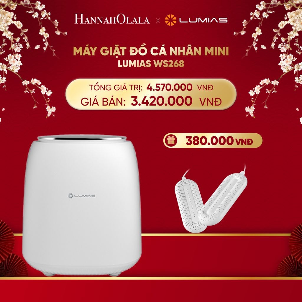  DEAL 23: MÁY GIẶT ĐỒ CÁ NHÂN MINI LUMIAS WS268 