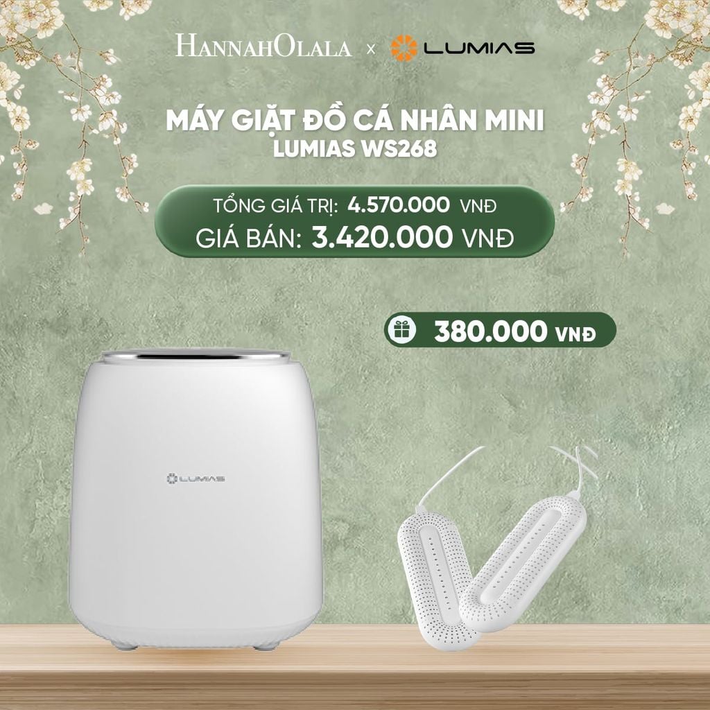  DEAL 23: MÁY GIẶT ĐỒ CÁ NHÂN MINI LUMIAS WS268 