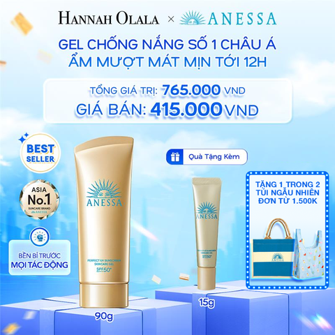 A15: DEAL 22: GEL CHỐNG NẮNG DƯỠNG DA DƯỠNG ẨM BẢO VỆ HOÀN HẢO ANESSA GOLD GEL SPF50+ PA++++ 90G 