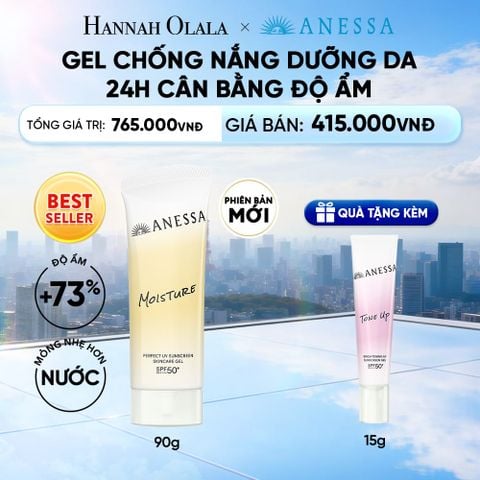  [PHIÊN BẢN MỚI] GEL CHỐNG NẮNG DƯỠNG DA 24H CÂN BẰNG ĐỘ ẨM ANESSA MOISTURE UV GEL SPF50+ PA++++ 90G - DEAL 23 