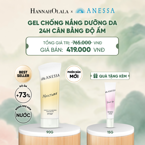  [PHIÊN BẢN MỚI] GEL CHỐNG NẮNG DƯỠNG DA 24H CÂN BẰNG ĐỘ ẨM ANESSA MOISTURE UV GEL SPF50+ PA++++ 90G - DEAL 23 - A1193 