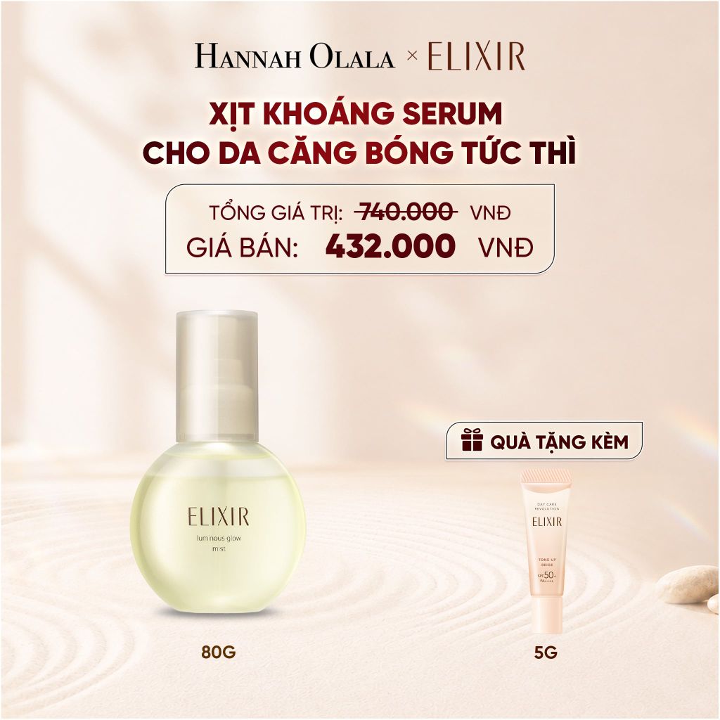  XỊT KHOÁNG DƯỠNG ẨM TỨC THÌ ELIXIR SUPERIEUR LUMINOUS GLOW MIST 80ML - DEAL 23 