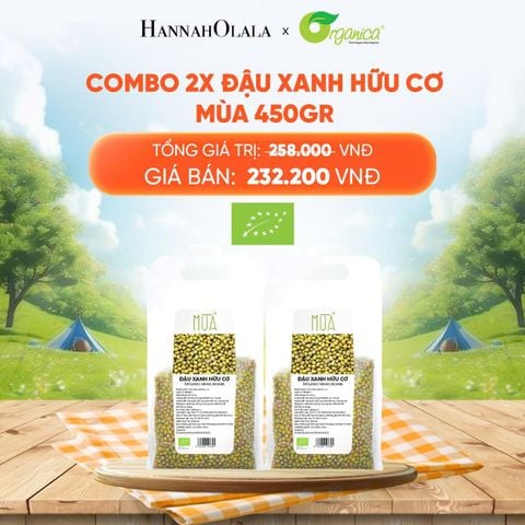  COMBO 2 X ĐẬU XANH HỮU CƠ MÙA 450G - DEAL 23 