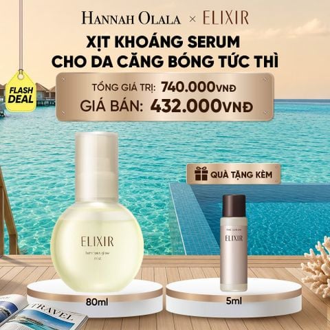  XỊT KHOÁNG DƯỠNG ẨM TỨC THÌ ELIXIR SUPERIEUR LUMINOUS GLOW MIST 80ML - DEAL 23_ D1768 