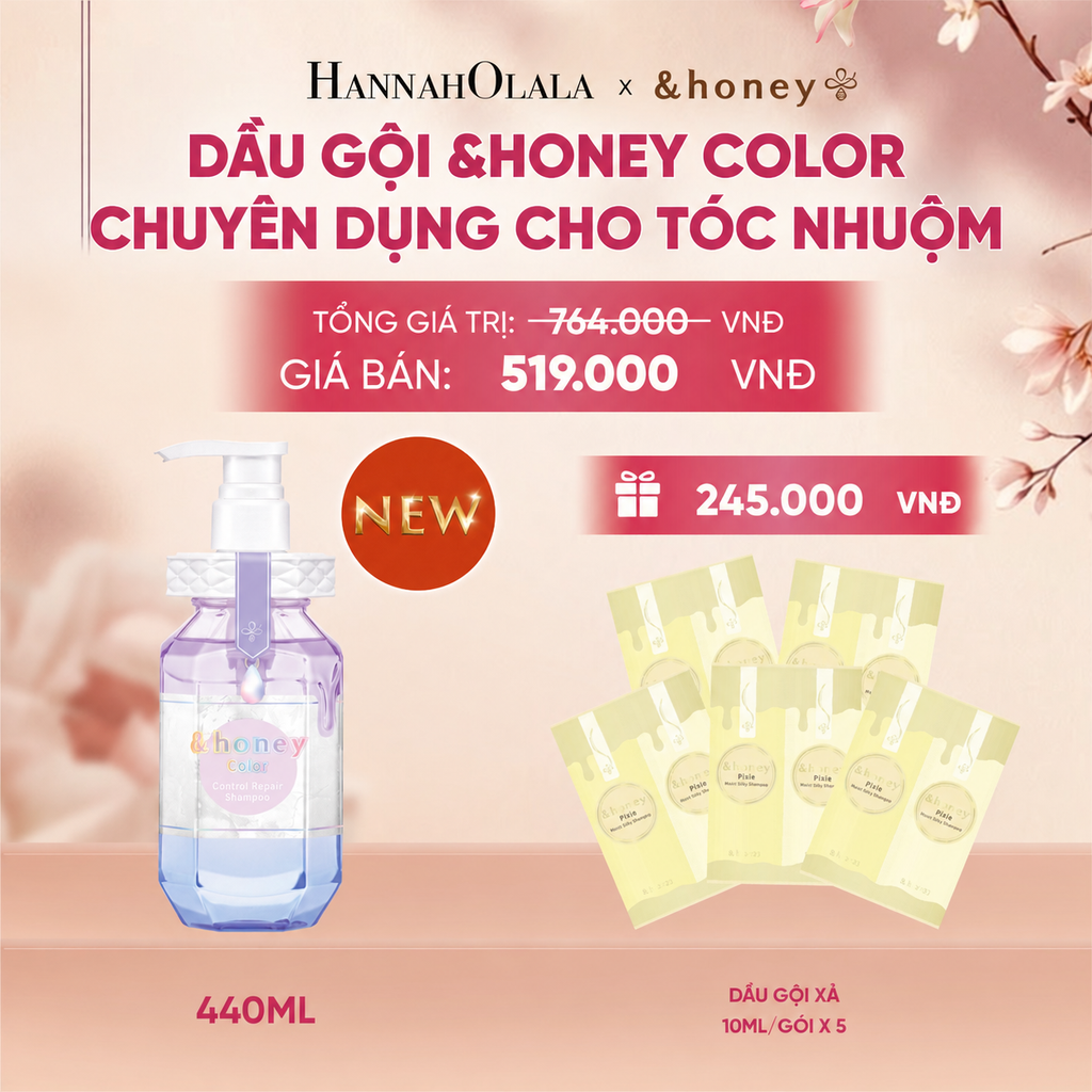  [NEW] DẦU GỘI &HONEY COLOR BẢO VỆ TÓC NHUỘM CHUYÊN DỤNG CHO TÓC NHUỘM - A1654 